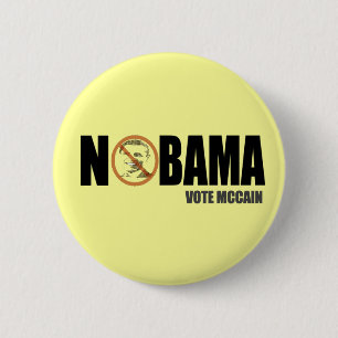 Pin anti divertido del botón de McCain Obama del