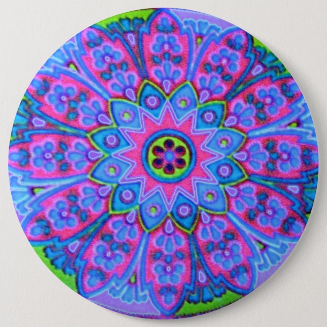 Pin azul de la brocha de la joyería del botón de (Anverso)