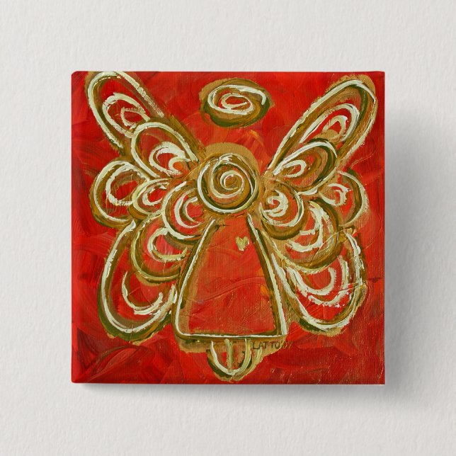 Pin botón Ángel Rojo (Anverso)