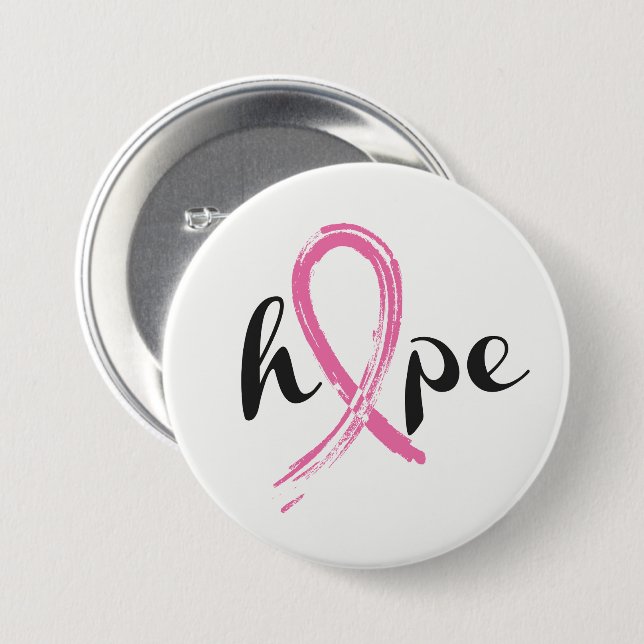 Pin botón Cinta rosa de Cáncer de Mama (Anverso y reverso)