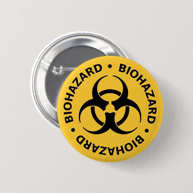 Pin botón de advertencia de riesgo biológico (Anverso y reverso)