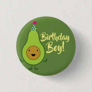 Pin botón de aguacate Cute 1er cumpleaños