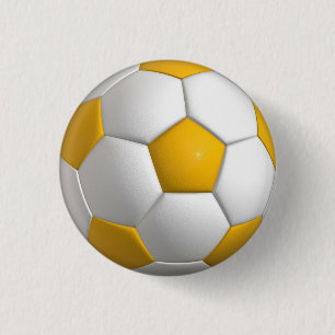 Pin / botón de bola de fútbol (futbol) - dorado