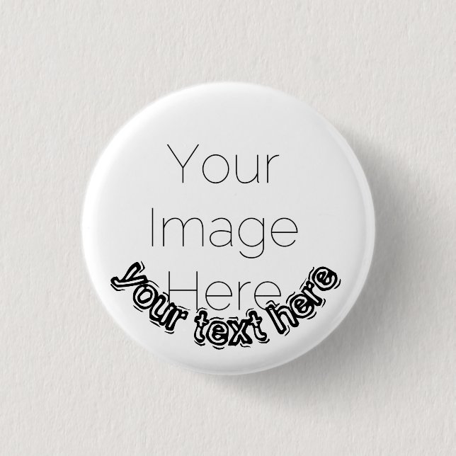 Pin botón de foto personalizado - Insignia de text (Anverso)