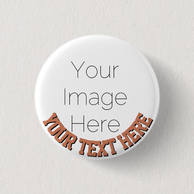 Pin botón de foto personalizado - Insignia de text (Anverso)