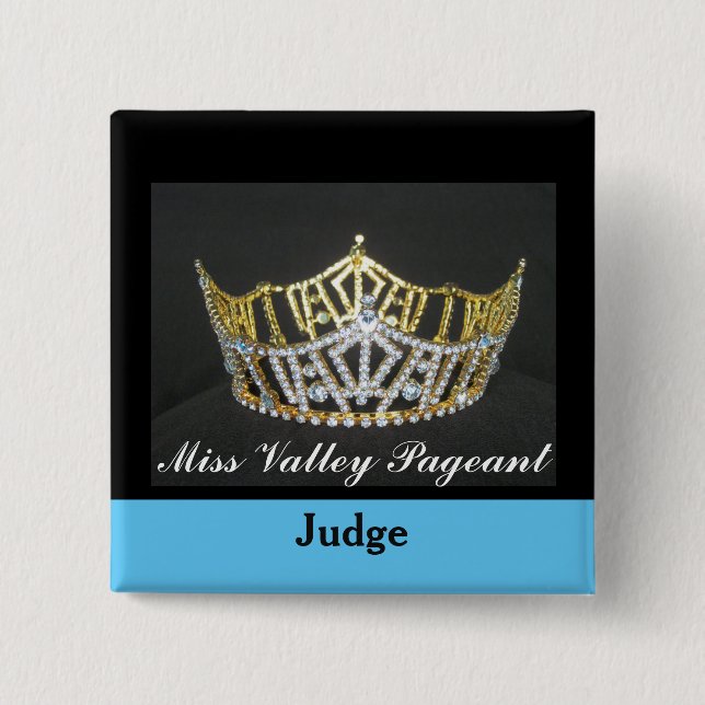 Pin botón de Miss America Style Jueces Personaliza (Anverso)