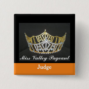 Pin botón de Miss America Style Jueces Personaliza