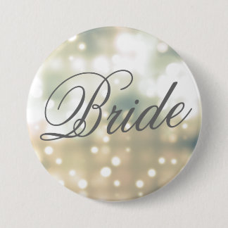 Pin botón de novia brillante de champán