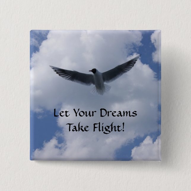 Pin botón de pájaro volador (Anverso)