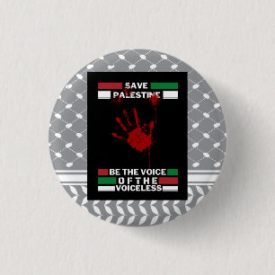 Pin Botón de Palestina Libre en Tema de Bandera de