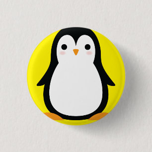 Pin botón de primer cumpleaños penguin cute Wint