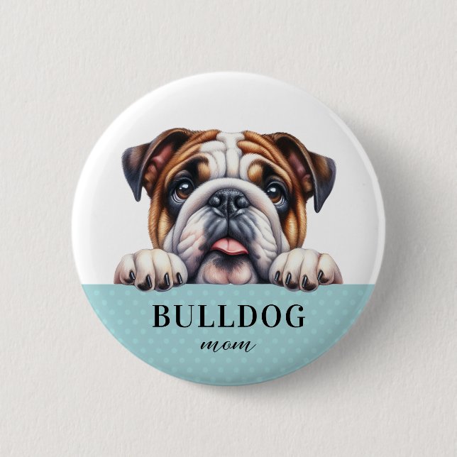 Pin botón de redondeo de Bulldog en inglés (Anverso)