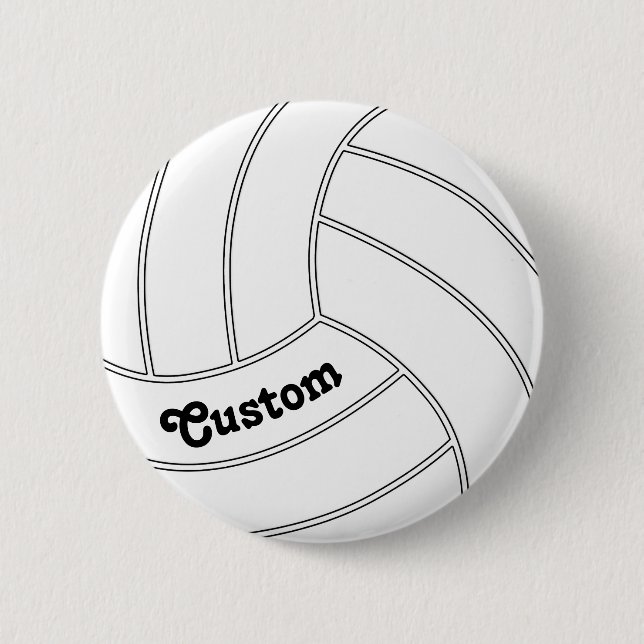 Pin botón de redondeo de voleibol de personalizabl (Anverso)