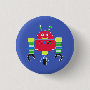 Pin botón de robot colorido