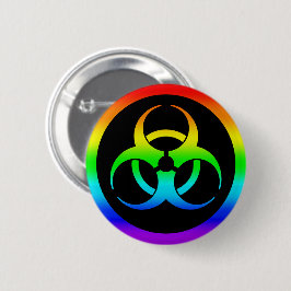 Pin botón de símbolo de riesgo de arco iris