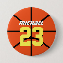 Pin botón del equipo deportivo del baloncesto nara