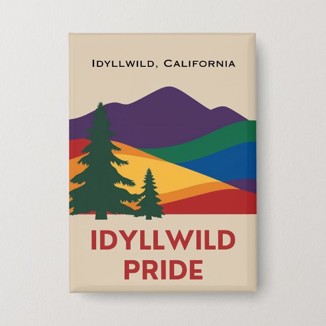 Pin botón del Orgullo Idyllwild (Anverso)