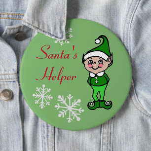 Pin botón Elf de Navidades de vacaciones divertido