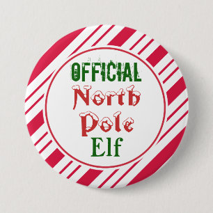 Pin botón Elf de Navidades divertidos