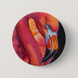 Pin botón Flamingo rosa
