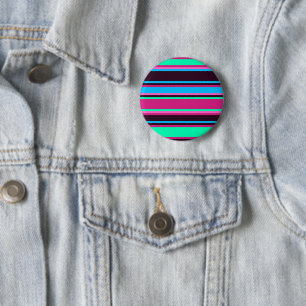 Pin botón Magenta, Aqua y Blue Stried