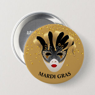 Pin botón Mardi Gras