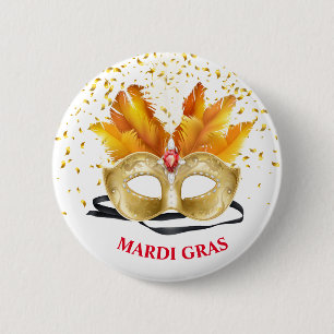 Pin botón Mardi Gras