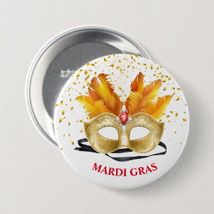 Pin botón Mardi Gras