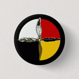 Pin botón nativo americano de la cruz de la rueda