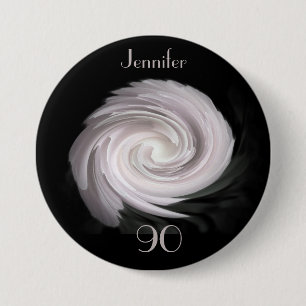 Pin botón Swirl rosa pálido de 90 años