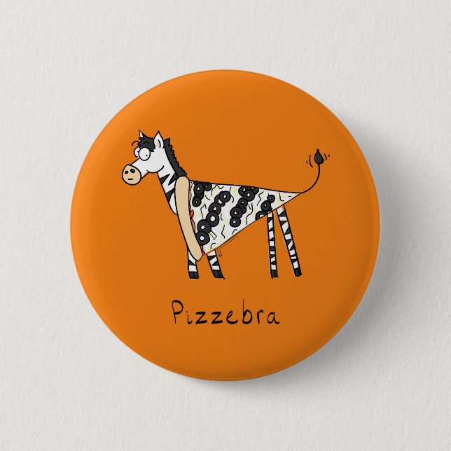 Pin botón Zebra Pizzebra Pizzebra Pizza (Anverso)