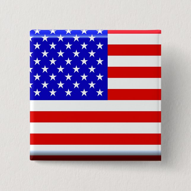 Pin brillante del botón de la bandera americana (Anverso)