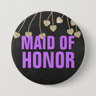 Pin de botón de honor de la Moda Shimmery Maid of