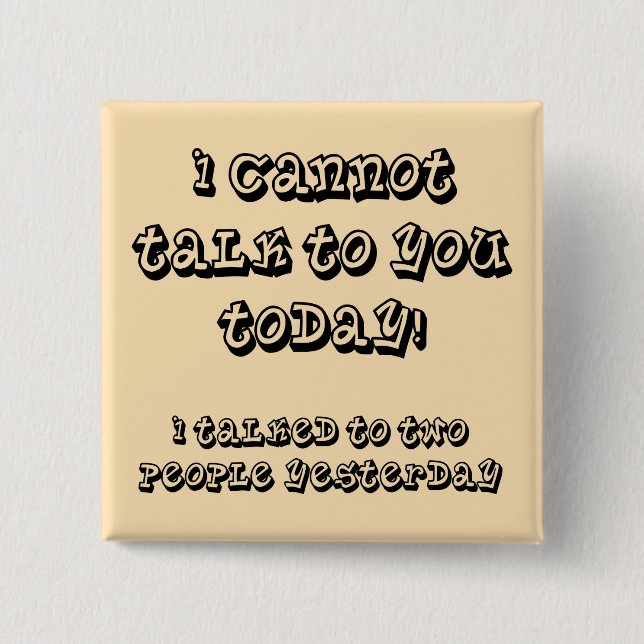 Pin de botón divertido con límite de introvertido (Anverso)