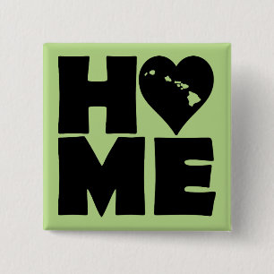 Pin de botón Hawaii Home Heart State