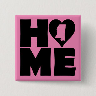Pin de botón Mississippi Home Heart State