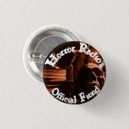 Pin de botón naranja oficial de Horror Radio's Fie