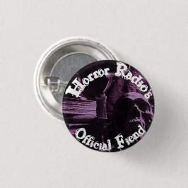 Pin de botón púrpura oficial Fiend de Horror Radio