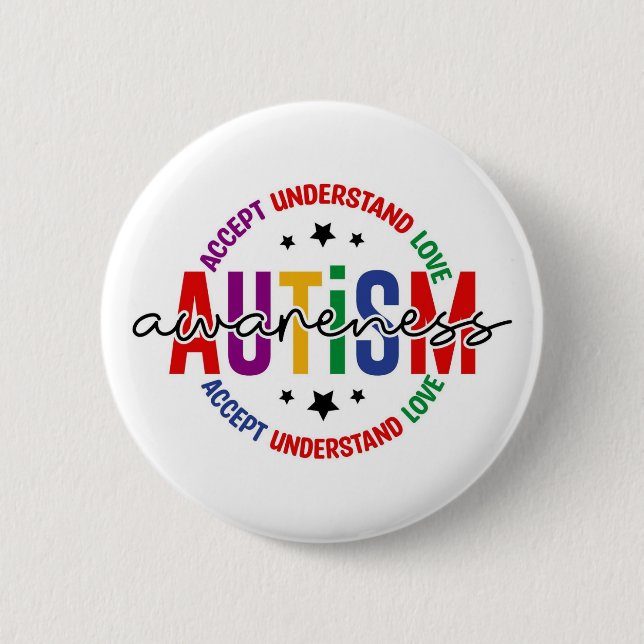 Pin de Conciencia sobre el Autismo – Botón de Apoy (Anverso)