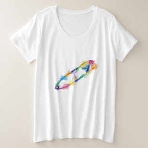 Pin de seguridad arcoiris + camiseta tamaño