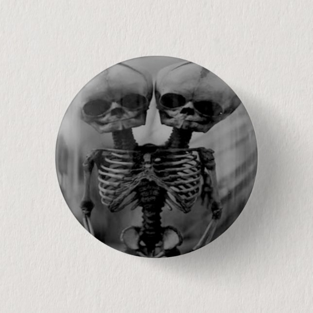 Pin del botón de esqueleto de gemelos unidos (Anverso)