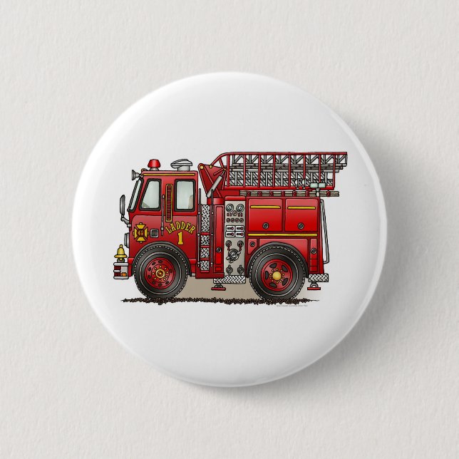 Pin del botón del coche de bomberos de la escalera (Anverso)