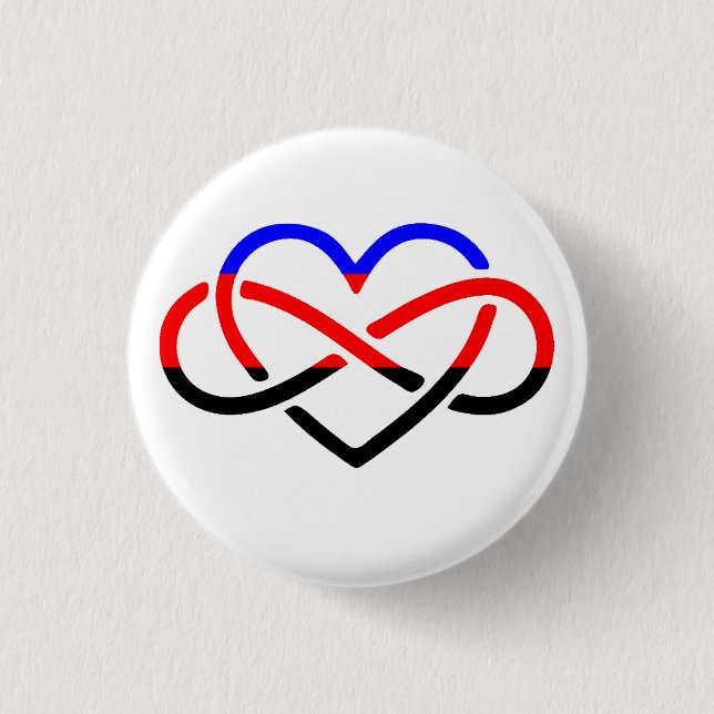 Pin del botón del corazón del infinito de (Anverso)