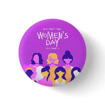 Pin del botón del día de la mujer internacional pú