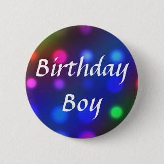 Pin del botón del muchacho del cumpleaños