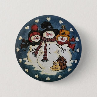 Pin del botón del muñeco de nieve de los