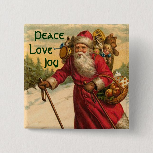 Pin del botón del navidad del Victorian (Anverso)