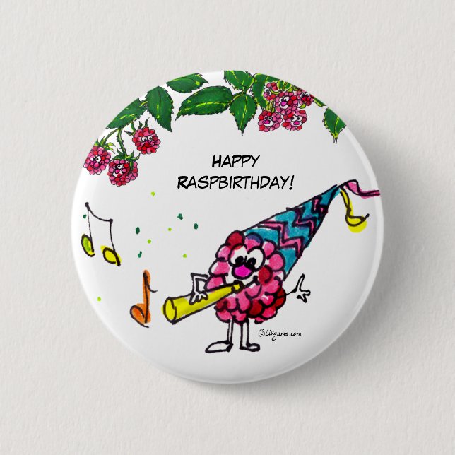 Pin divertido del botón del feliz cumpleaños del (Anverso)