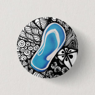 Pin enredado del botón de la sandalia
