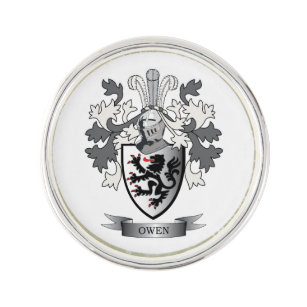 Pin Escudo de armas del escudo de la familia de Owen